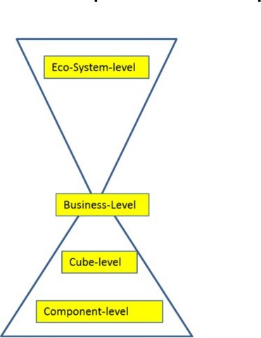 Første udgave af Vertical Butterfly: Eco-System-, Business-, Cube- og Component-level